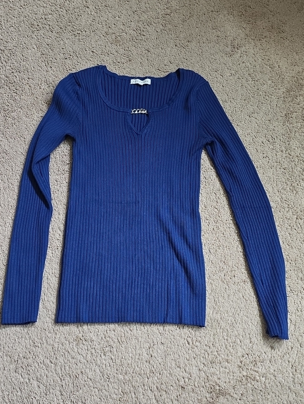 Women’s Ribbed Long-Sleeve Sweater - Blue